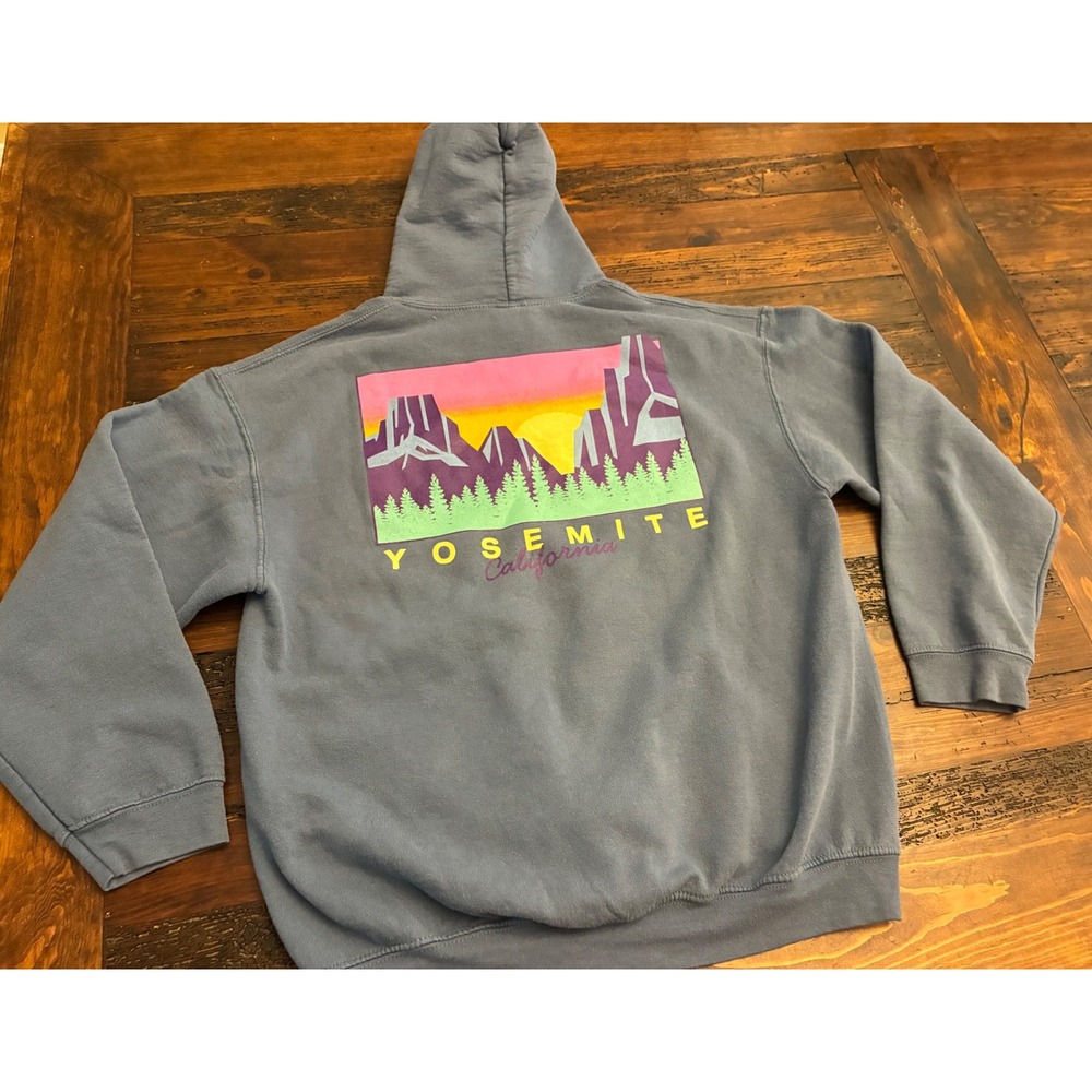 Retro Yosemite Hoodie Casual Streetwear Men's Size Large Pullover Athleisure